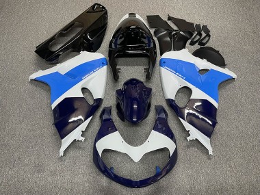 1998-2003 Gloss White and Blue Suzuki TL1000R Motorcycle Fairing