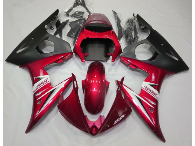 2003-2004 Gloss Red & White Yamaha R6 Motorcycle Fairing