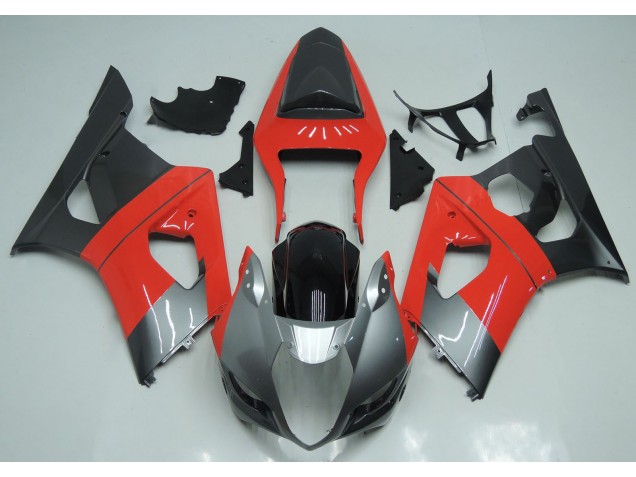 2003-2004 Red Silver and Black Suzuki GSXR 1000 Motorcycle Fairing