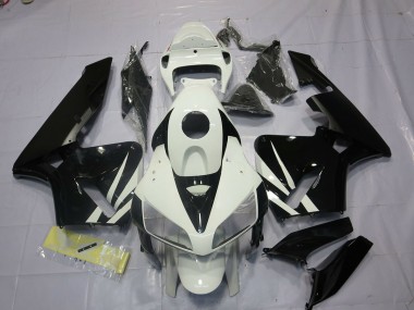 2005-2006 Black and White Honda CBR600RR Motorcycle Fairing