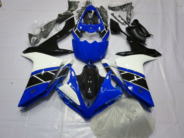 2007-2008 Black Black and White Yamaha R1 Motorcycle Fairing