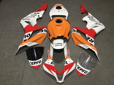 2007-2008 White Repsol Style Honda CBR600RR Motorcycle Fairing