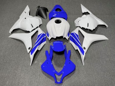 2009-2012 Dark Blue and White Side Stripe Honda CBR600RR Motorcycle Fairing
