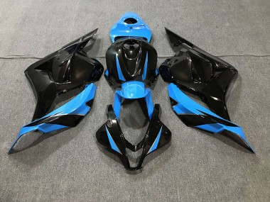 2009-2012 Gloss Black & Sky Blue Honda CBR600RR Motorcycle Fairing