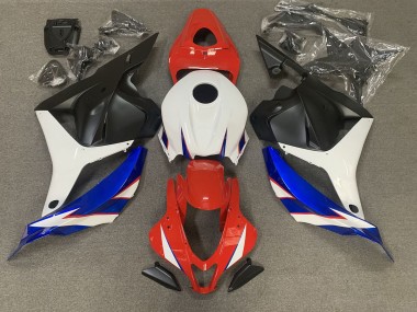 2009-2012 Gloss Red blue and White Honda CBR600RR Motorcycle Fairing