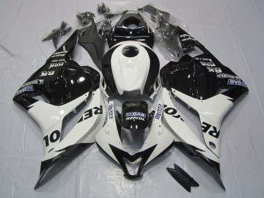 2009-2012 White and Black Repsol Honda CBR600RR Motorcycle Fairing