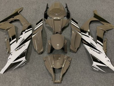 2011-2015 Gloss Brown & White Kawasaki ZX10R Motorcycle Fairing