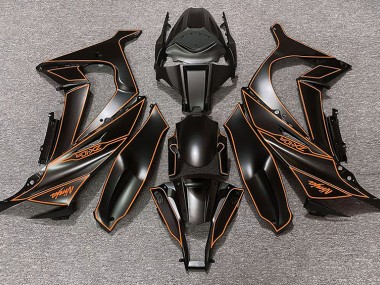 2011-2015 Matte Black & Orange Lining Kawasaki ZX10R Motorcycle Fairing