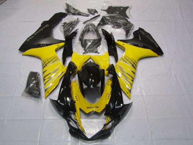 2011-2024 Yellow Matte Black Suzuki GSXR 600-750 Motorcycle Fairing