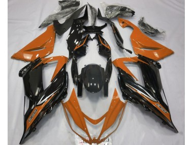 2013-2018 Black and Orange Kawasaki ZX6R Motorcycle Fairing
