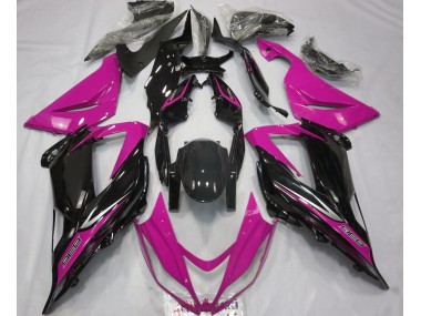 2013-2018 Black and Pink Kawasaki ZX6R Motorcycle Fairing